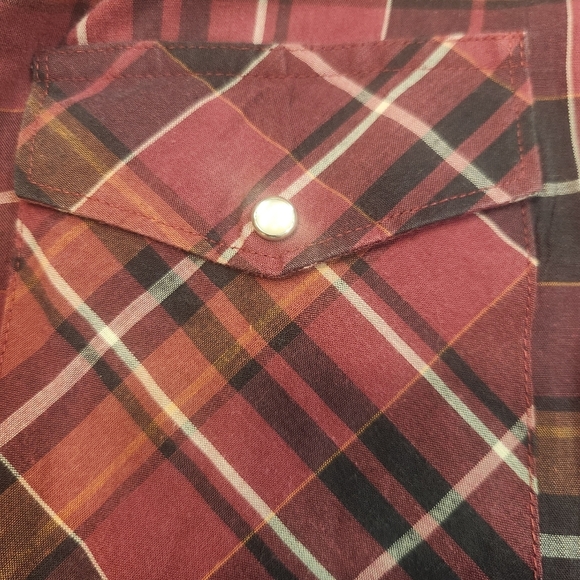 Men's Vintage Wrangler Pearl Snap Plaid Shirt Size XL - Picture 4 of 5